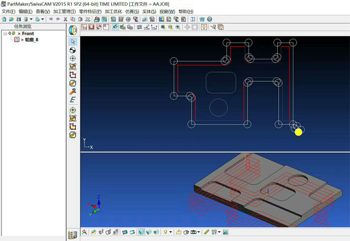 數(shù)控走心機編程軟件Partmaker界面